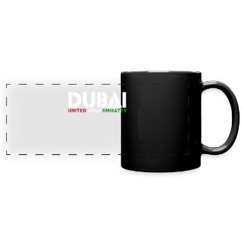 Dubaï - Mug panoramique uni - noir - Devant