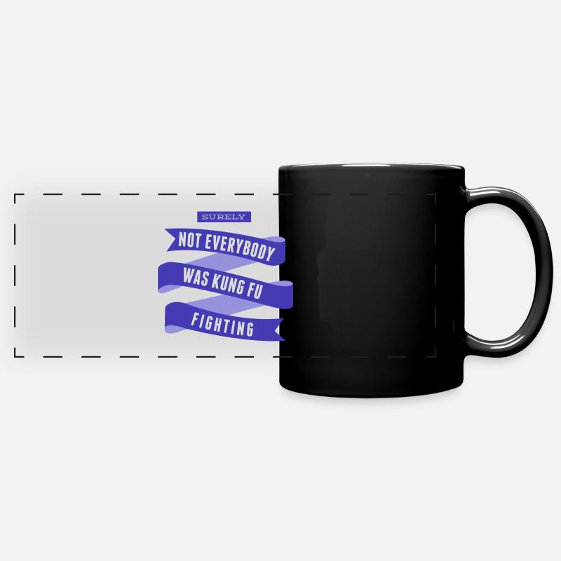 Ce n'est sûrement pas tout le monde ce que le Kung Fu combat - Mug panoramique uni - noir