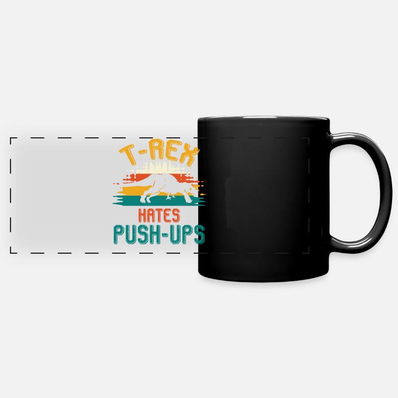 Pompes Dino de dinosaure T-Rex - Mug panoramique uni - noir