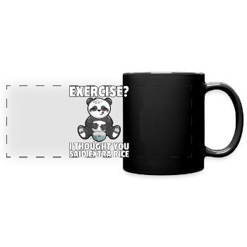 Panda Panda Bear Big Funny Sweetie - Full Colour Panoramic Mug - black - Front