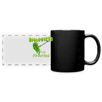 Biologen Zellen Selfie - Panorama-Tasse farbig - Schwarz - Vorne