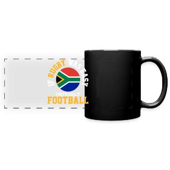 Rugby Afrique du Sud - Mug panoramique uni - noir - Devant