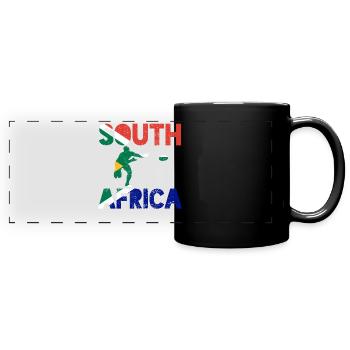Rugby Afrique du Sud - Mug panoramique uni - noir - Devant
