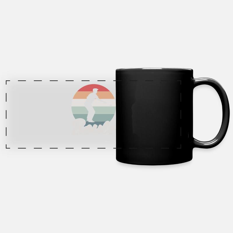 Boule Pétanque Boccia Geschenk - Panorama-Tasse farbig - Schwarz