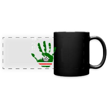 Drapeau tchétchène, Mon ADN est la Tchétchénie, Drapeau tchétchène - Mug panoramique uni - noir - Devant