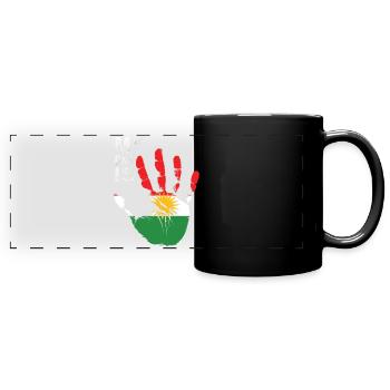Amour du Kurdistan, mon ADN est kurde, drapeau du Kurdistan - Mug panoramique uni - noir - Devant