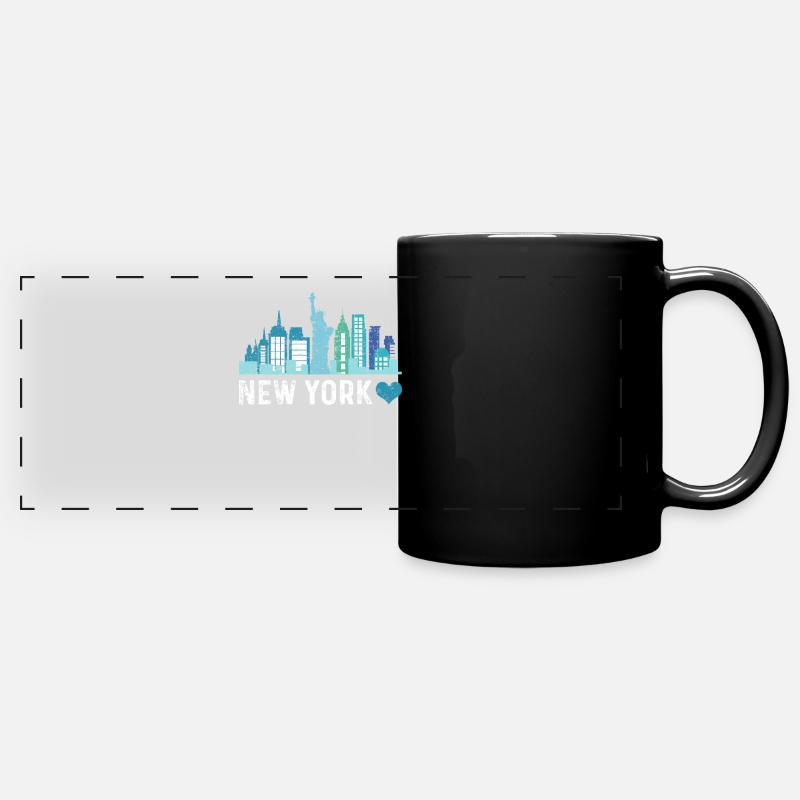 new Yorker - Full Colour Panoramic Mug - black