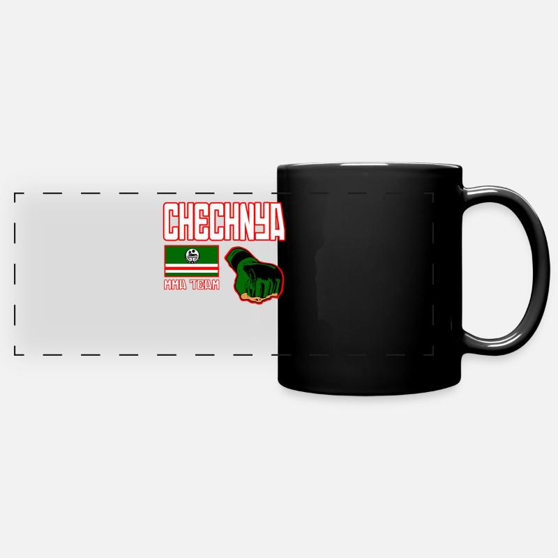 Chechnya MMA Team, Proud Chechen Flag, Chechen MMA - Full Colour Panoramic Mug - black