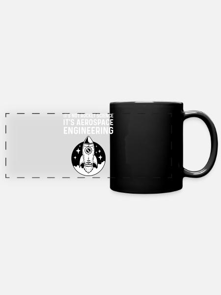 Luft- und Raumfahrttechnik - Panorama-Tasse farbig - Schwarz