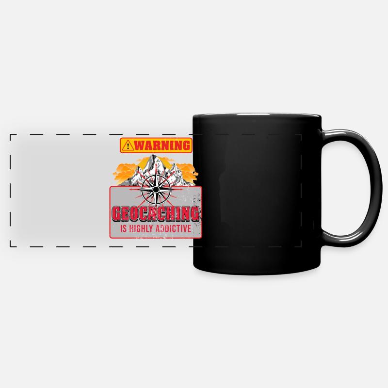 Geocaching - Mug panoramique uni - noir