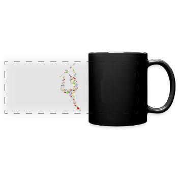 Baton Twirling Silhouette - Mug panoramique uni - noir - Devant