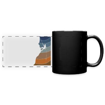 Rock climbing climber - Full Colour Panoramic Mug - black - Front