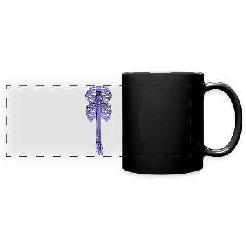 Guitar rib cage - Full Colour Panoramic Mug - black - Front