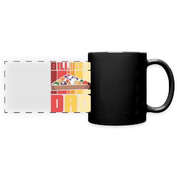Billiard Dad - Panorama-Tasse farbig - Schwarz - Vorne