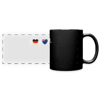 Deutschland Neuseeland Germany Geschenk 1178 - Panorama-Tasse farbig - Schwarz - Vorne