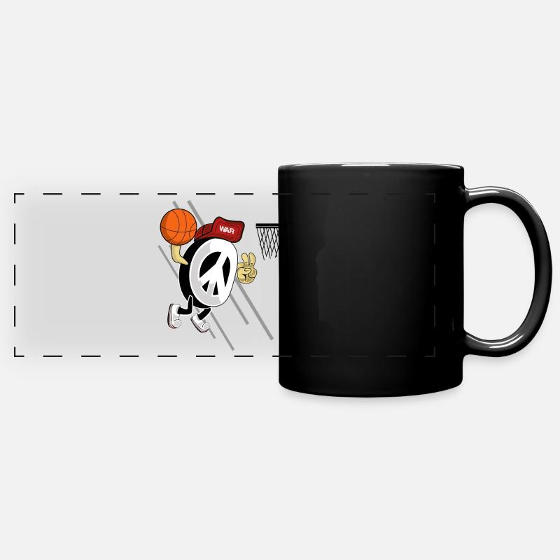 Peace basketball - Full Colour Panoramic Mug - black