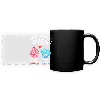Gender Reveal Baker - Full Colour Panoramic Mug - black - Front