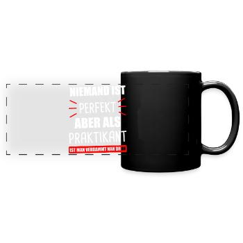 Praktikant Praktikum Praktikanten Geschenk - Panorama-Tasse farbig - Schwarz - Vorne