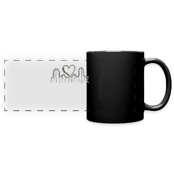 Coeur de montagnes russes - Mug panoramique uni - noir - Devant