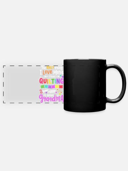 Quilten - Panorama-Tasse farbig - Schwarz