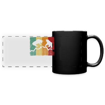 Trader und Investor Bulle und Bär ETF Aktien Börse - Panorama-Tasse farbig - Schwarz - Vorne