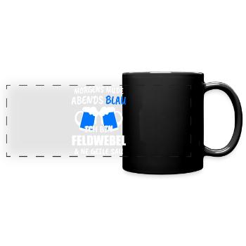 Feldwebel Bundeswehr Soldaten Militär Geschenk - Panorama-Tasse farbig - Schwarz - Vorne