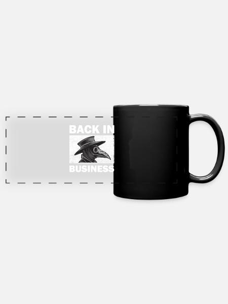 back in business die pest - Panorama-Tasse farbig - Schwarz