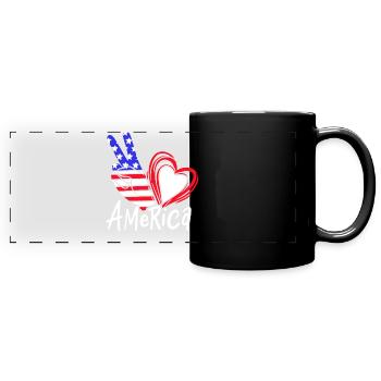 America - Full Colour Panoramic Mug - black - Front