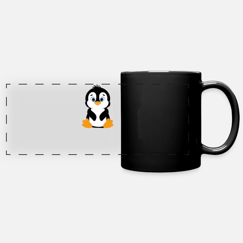 Cute Penguin - Full Colour Panoramic Mug - black