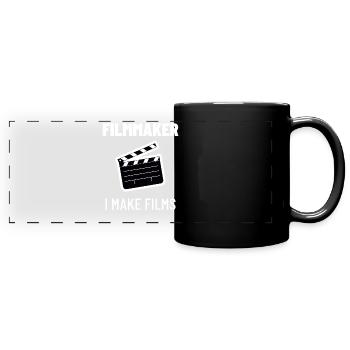 Filmmaker Videograf Filmemacher Kino TV Geschenk - Panorama-Tasse farbig - Schwarz - Vorne