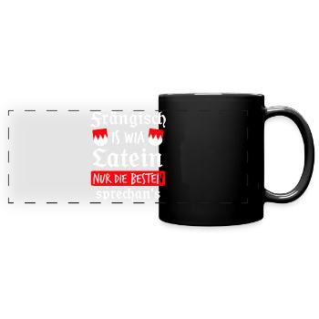Franken Franke Fränkisch Geschenk - Panorama-Tasse farbig - Schwarz - Vorne