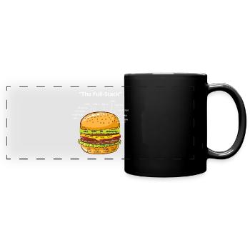 Computer Programmer Coders Software Burger Lovers - Full Colour Panoramic Mug - black - Front