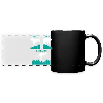 Bull Bear and Kangaroo Market Volatility Trader - Full Colour Panoramic Mug - black - Front