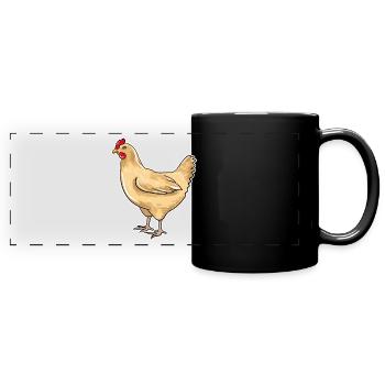 Chicken - Full Colour Panoramic Mug - black - Front