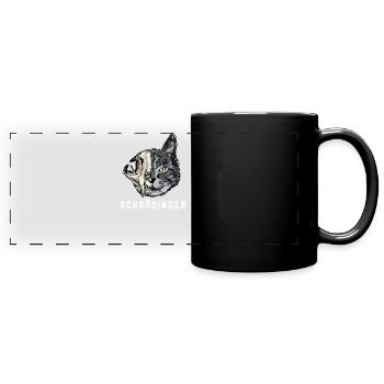 Schrödinger's Cat Physics Schrödinger's Cat Geeks - Full Colour Panoramic Mug - black - Front