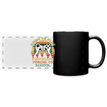 Gamer Shirt For Teen Boys Videogame Love - Full Colour Panoramic Mug - black - Front