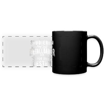 Metallbauer - Panorama-Tasse farbig - Schwarz - Vorne