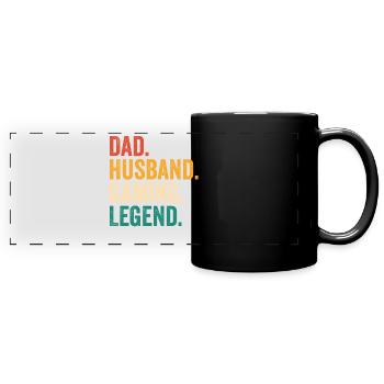 Gamer Papa Mari Jeux Vidéo Fête des Pères Gesc - Mug panoramique uni - noir - Devant