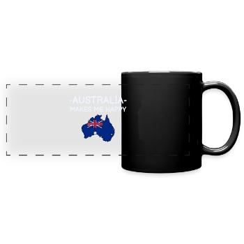 Australia - Full Colour Panoramic Mug - black - Front