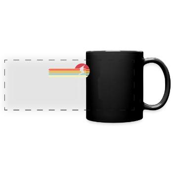 Retro Vintage Style Scuba Diving Gift for Dad - Full Colour Panoramic Mug - black - Front