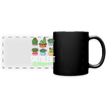 Succulent Cactus Cactus Aloe Vera Agave - Full Colour Panoramic Mug - black - Front