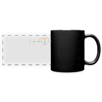 Show your support Mental Health - Full Colour Panoramic Mug - black - Front