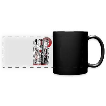 Japon, Japonais, Tokyo City - Mug panoramique uni - noir - Devant