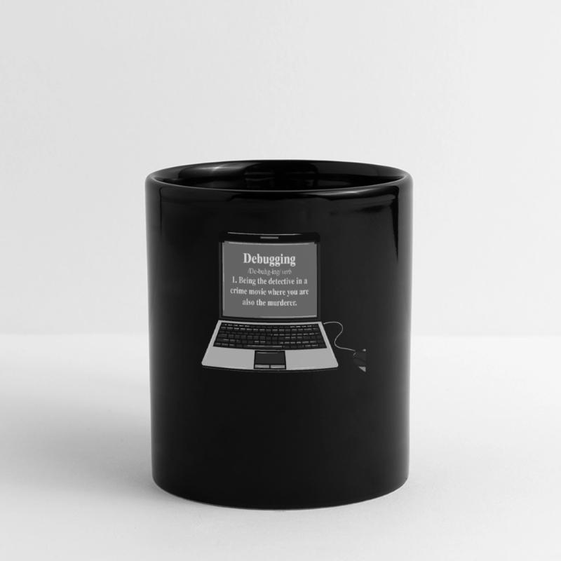 Lustiges Computer Debugging Programmierer Design Panorama-Tasse farbig