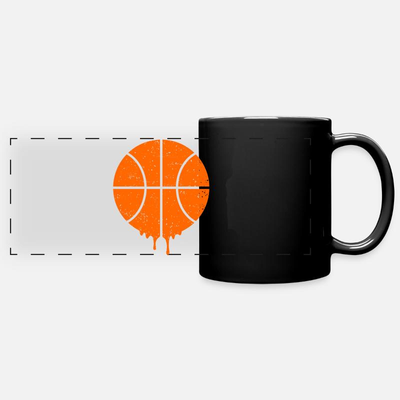 Basketball Ball - Full Colour Panoramic Mug - black