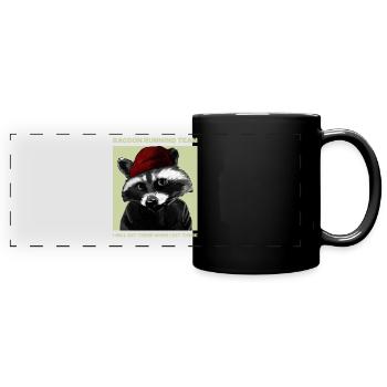 Waschbär Team Jogger Läufer Damen Herren Geschenk - Panorama-Tasse farbig - Schwarz - Vorne