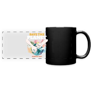 Sauver la Terre – Journée de la Terre - Mug panoramique uni - noir - Devant