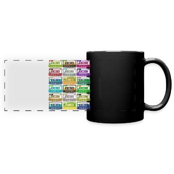 Cassette Tapes Mixtapes 1980s Radio Music - Full Colour Panoramic Mug - black - Front