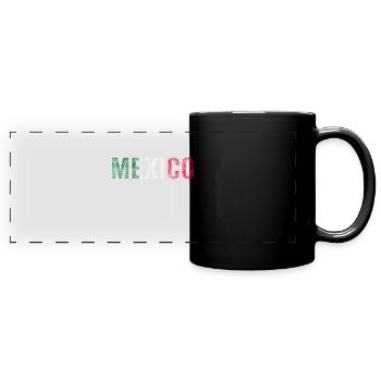 Drapeau Du Mexique Vintage - Mug panoramique uni - noir - Devant