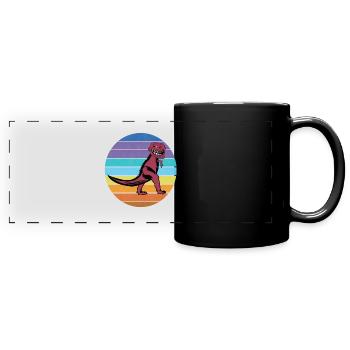 Looked In At Retro Memes - Full Colour Panoramic Mug - black - Front